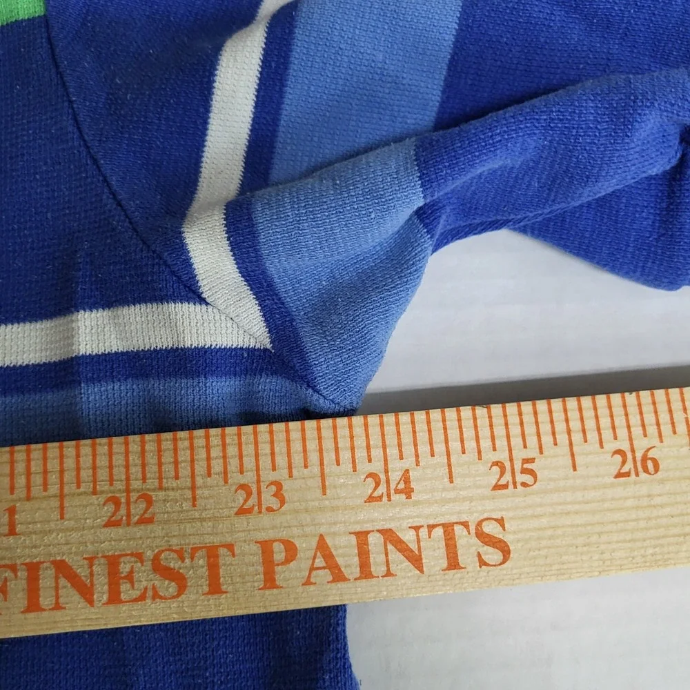 Polo Ralph Lauren Mens XL Striped Short Sleeve Polo Shirt Blue Green Red‎ Pony